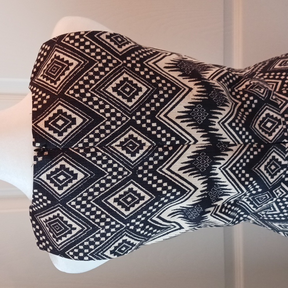J.Crew Sleeveless Ikat Sheath Dress size 0 Navy Linen Color Pattern Cotton - Picture 6 of 10